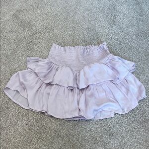 Altar'd State Lilac Ruffled A-Line Skirt